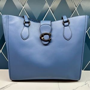 Coach Theo Tote - Washed Chambray Leather